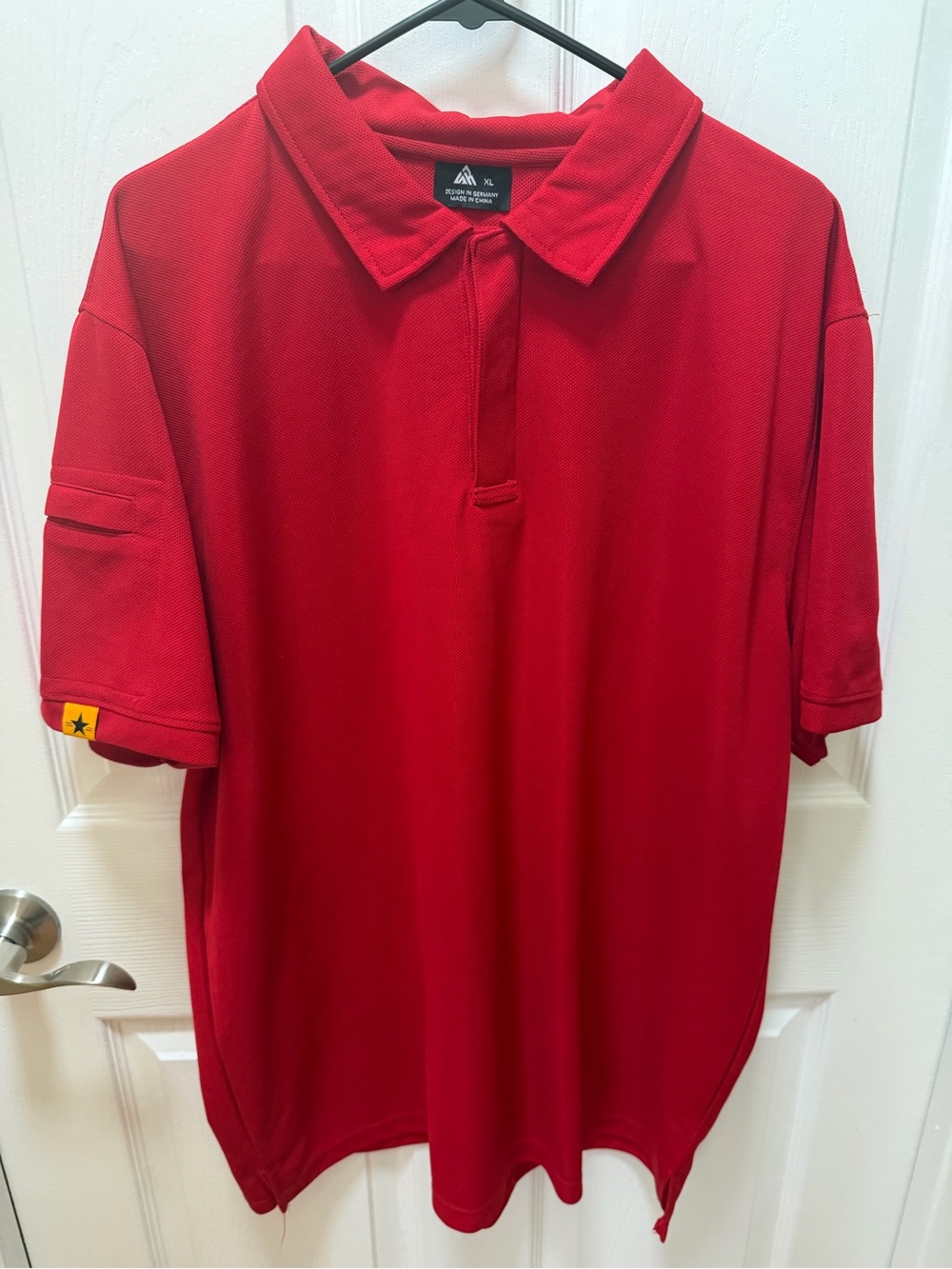 Men’s Red Short-Sleeve Performance Polo